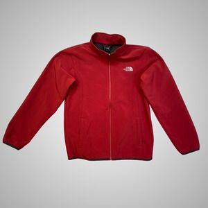 The North Face Boys Red Apex Bionic Softshell Jacket Full‎ Zip Size Large 14/16